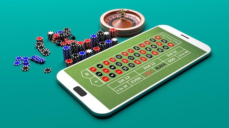 Layar permainan Blackjack menampilkan kartu pemain, kartu dealer, dan tombol aksi Hit Stand Double Down